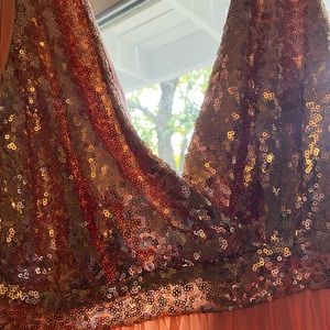 Lulu's peach formal dress